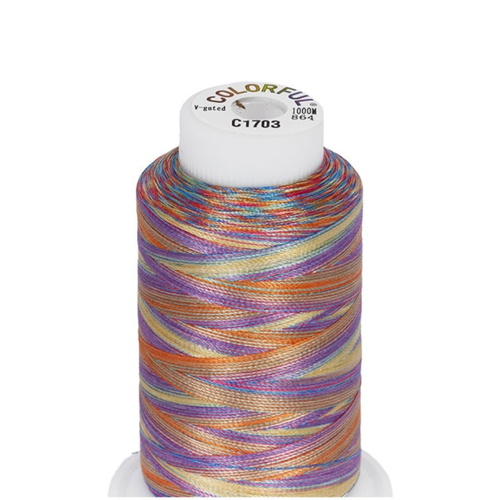 Embroidery Threads - Colorful Variegated - 1000m
