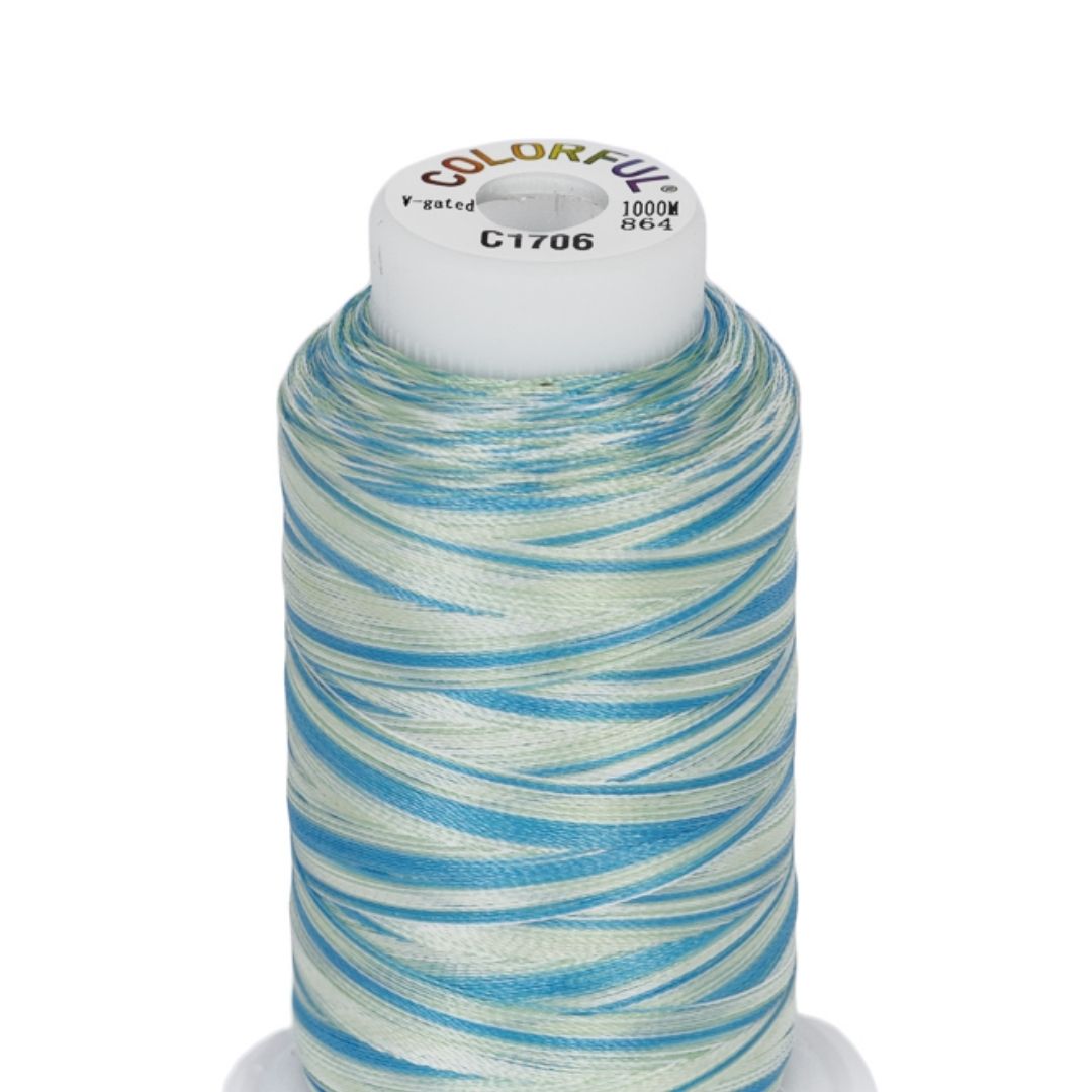 Embroidery Threads - Colorful Variegated - 1000m