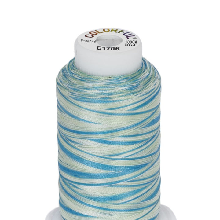 Embroidery Threads - Colorful Variegated - 1000m