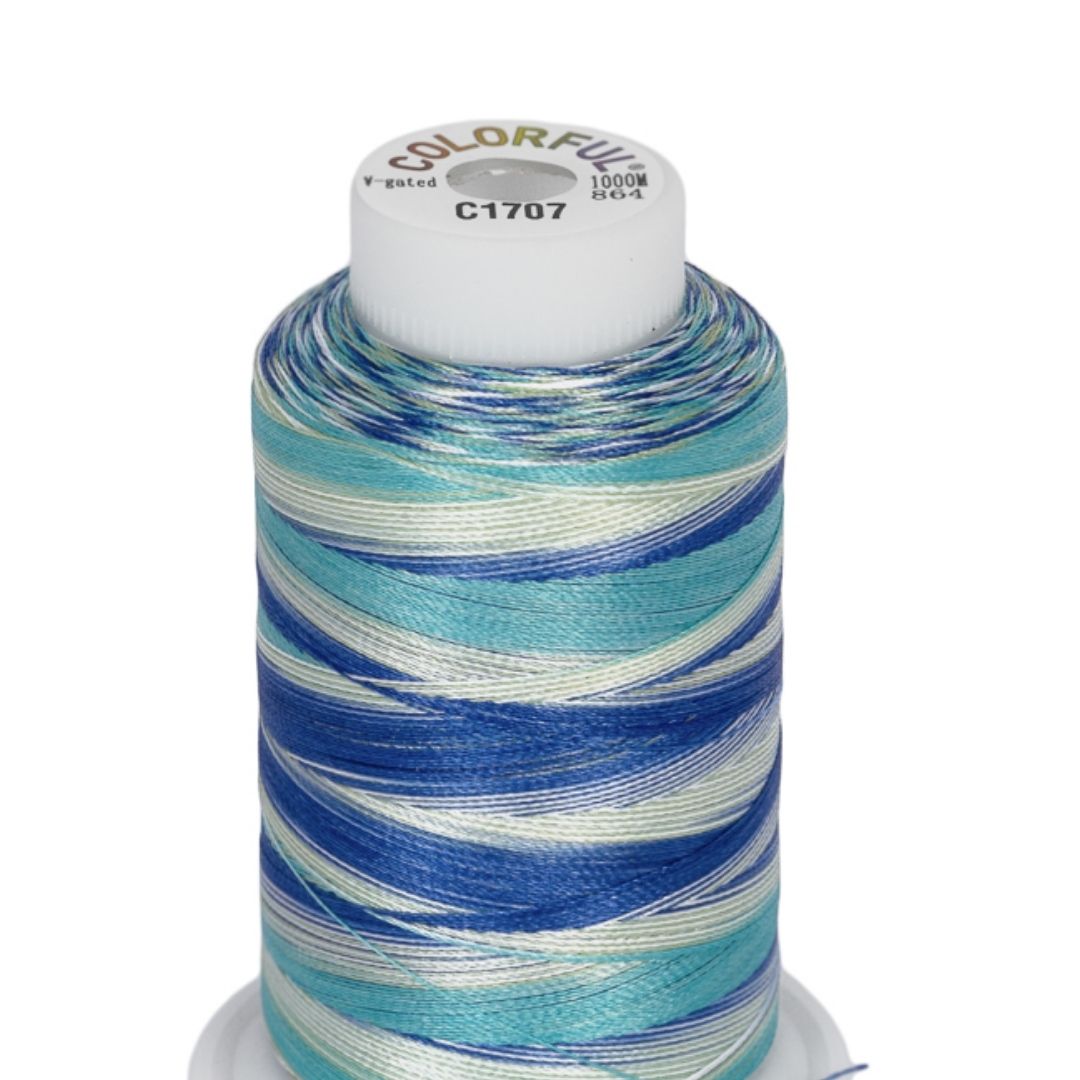 Embroidery Threads - Colorful Variegated - 1000m