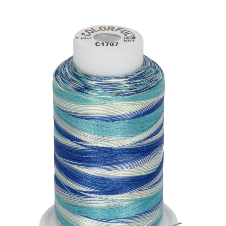Embroidery Threads - Colorful Variegated - 1000m