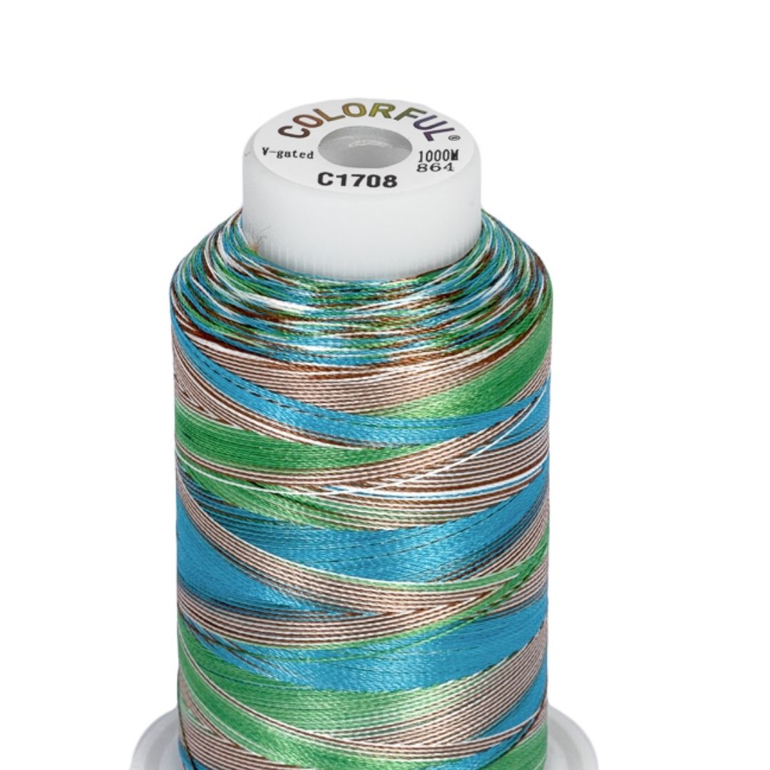 Embroidery Threads - Colorful Variegated - 1000m