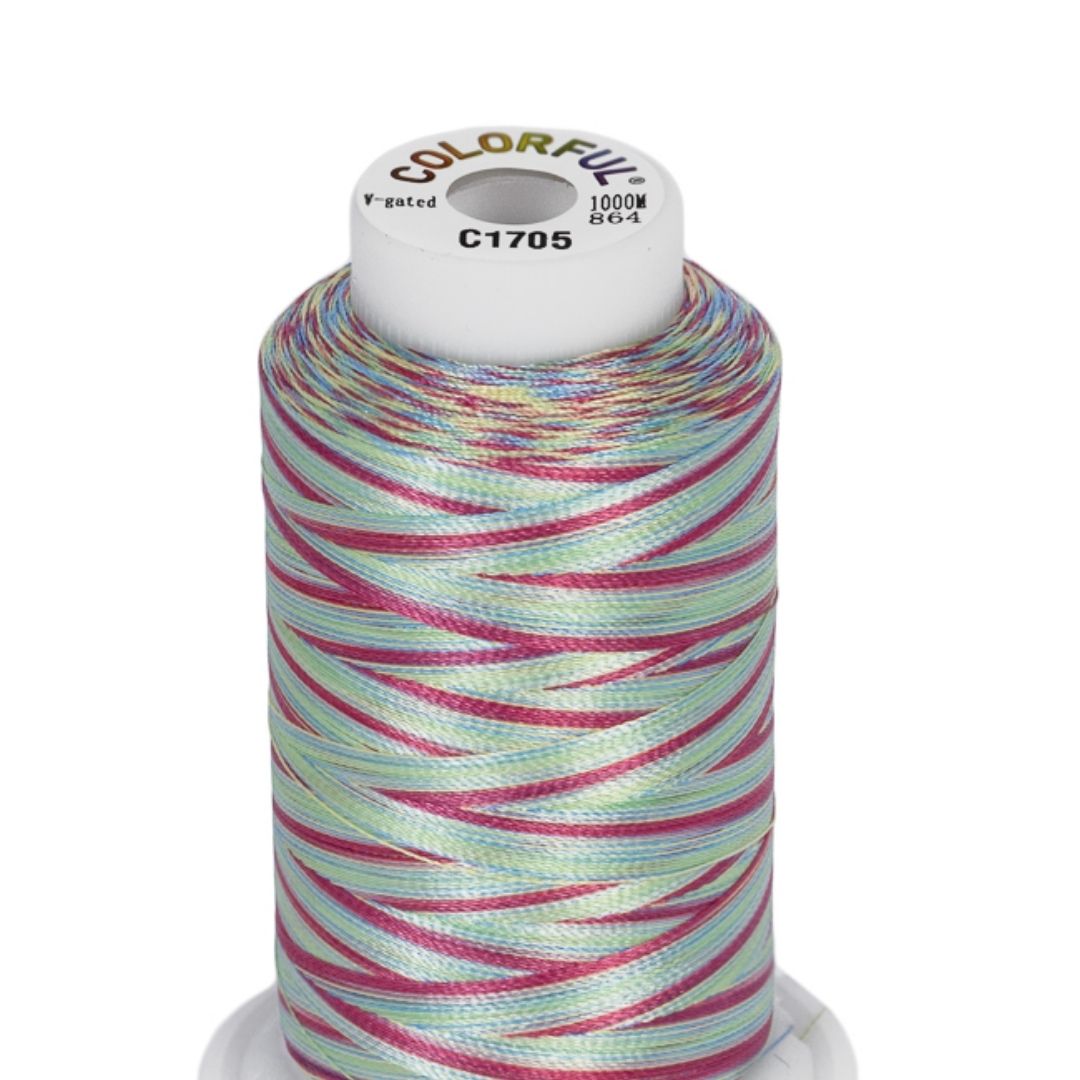 Embroidery Threads - Colorful Variegated - 1000m