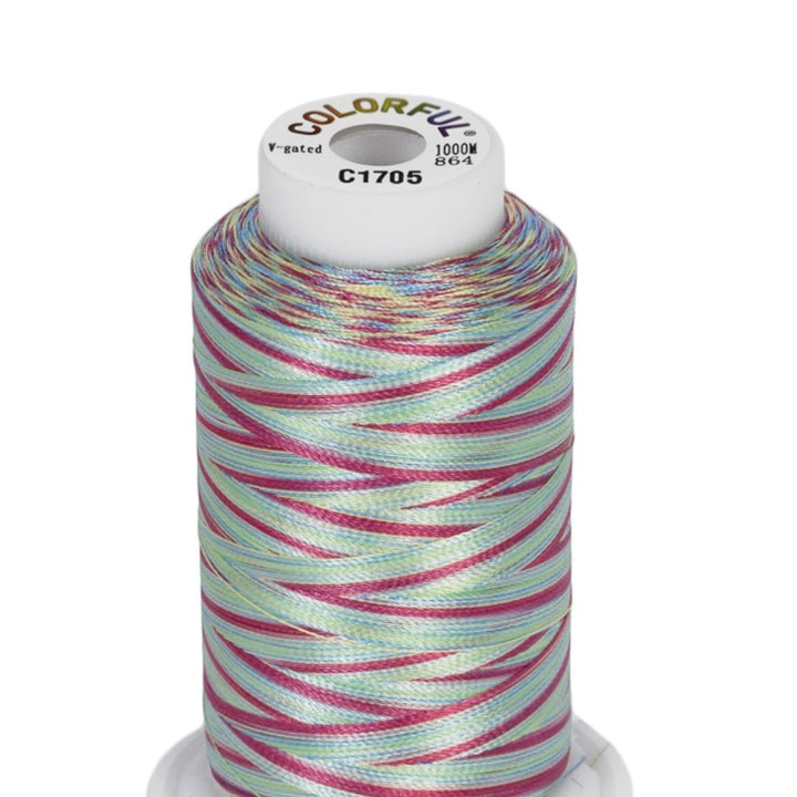 Embroidery Threads - Colorful Variegated - 1000m