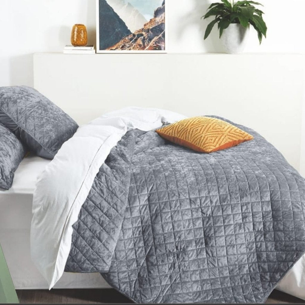 Bedding Set - Velvet Crush Bedspread Sets 5 PC Queen