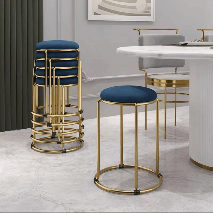 Stools - Elon Velvet Gold Frame