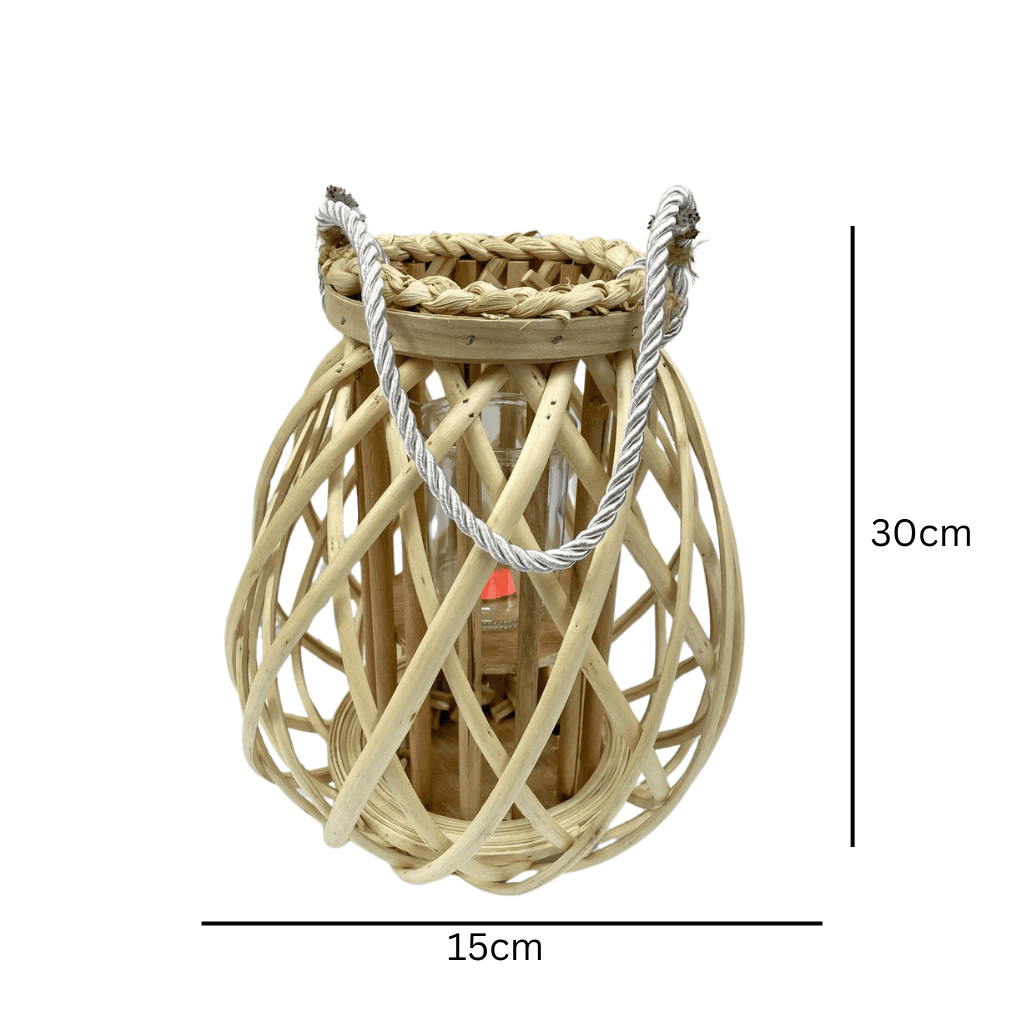 Candle Holder - Wicker 30cm