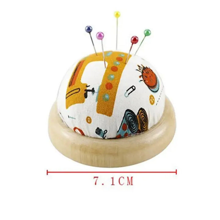Wooden Base Pincushion