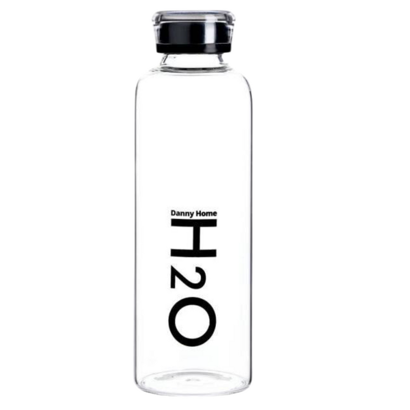 H2O Glass Bottle - Clear & Minimalist Design 750ml