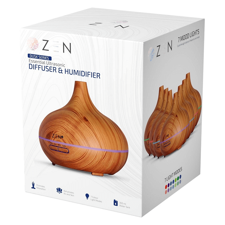 Dusk Computer Diffuser Zen - Dusk Series Ultrasonic Diffuser - Light Wood – Ahmeds Textiles