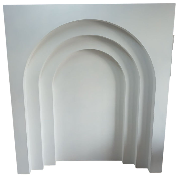 Step Arch – White Layered Backdrop