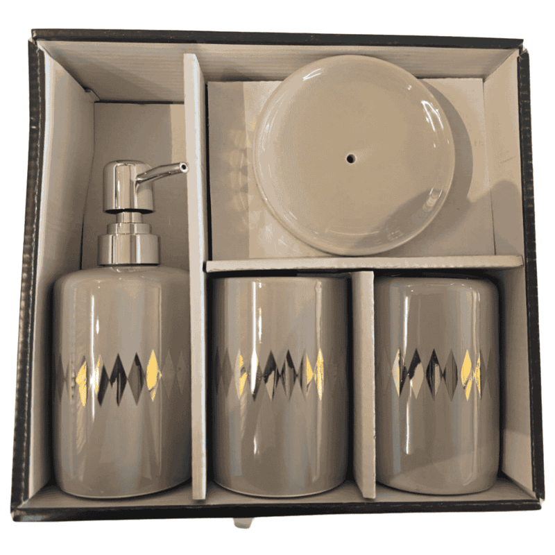 Bathroom Set - 4pc Porcelain