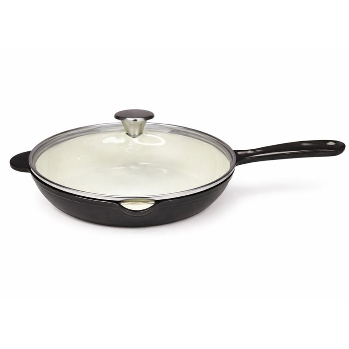 Fryfan Cast Iron Frypan with Glass Lid - 27cm – Ahmeds Textiles