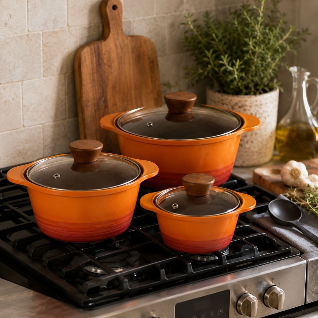 Gradient Casserole Pot Set - 3Pc