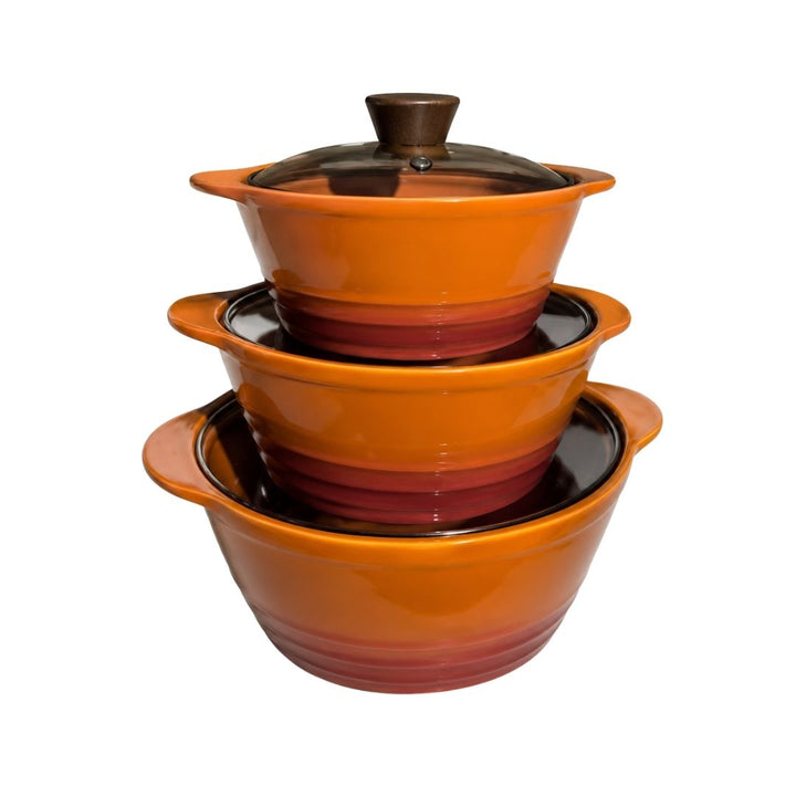 Gradient Casserole Pot Set - 3Pc