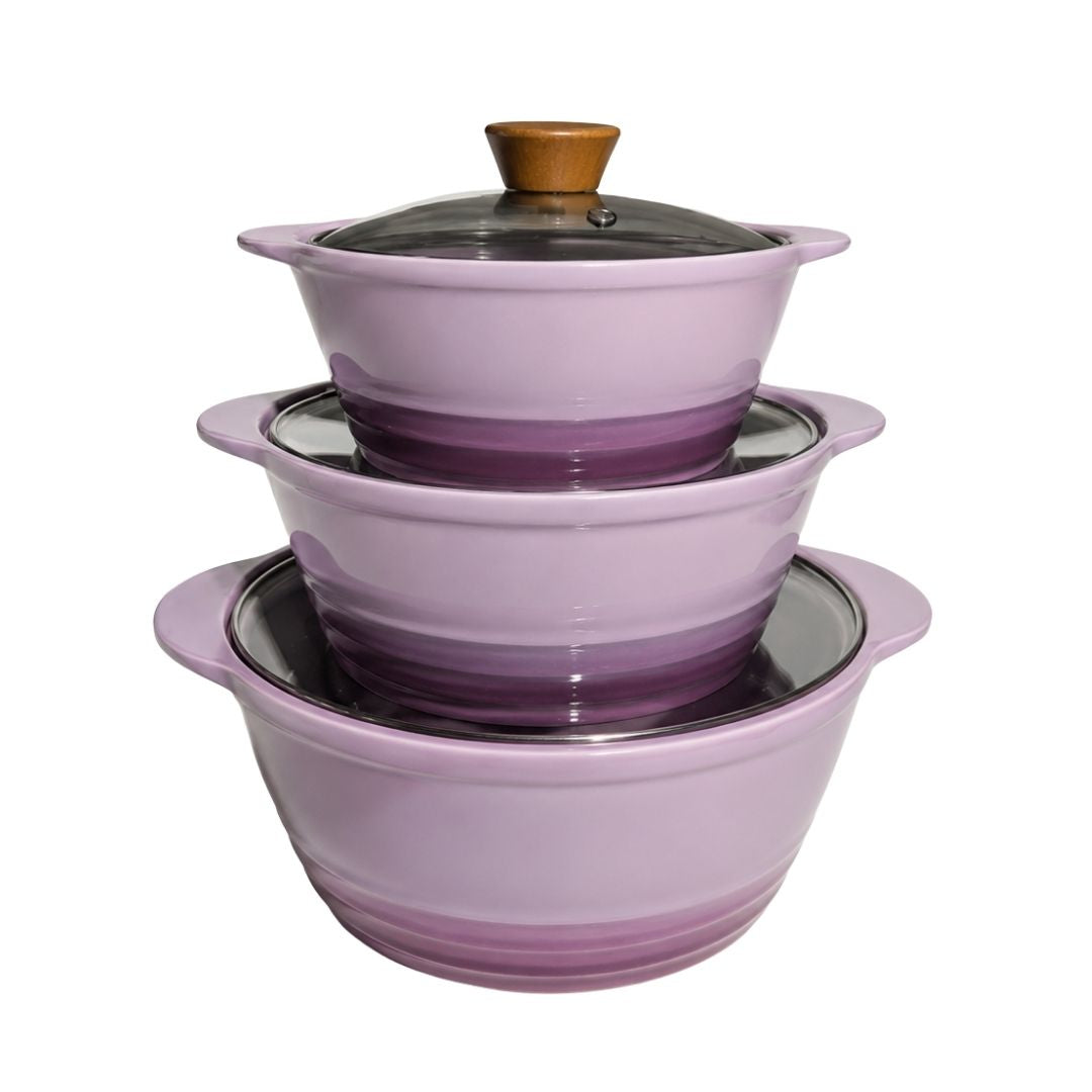 Gradient Casserole Pot Set - 3Pc