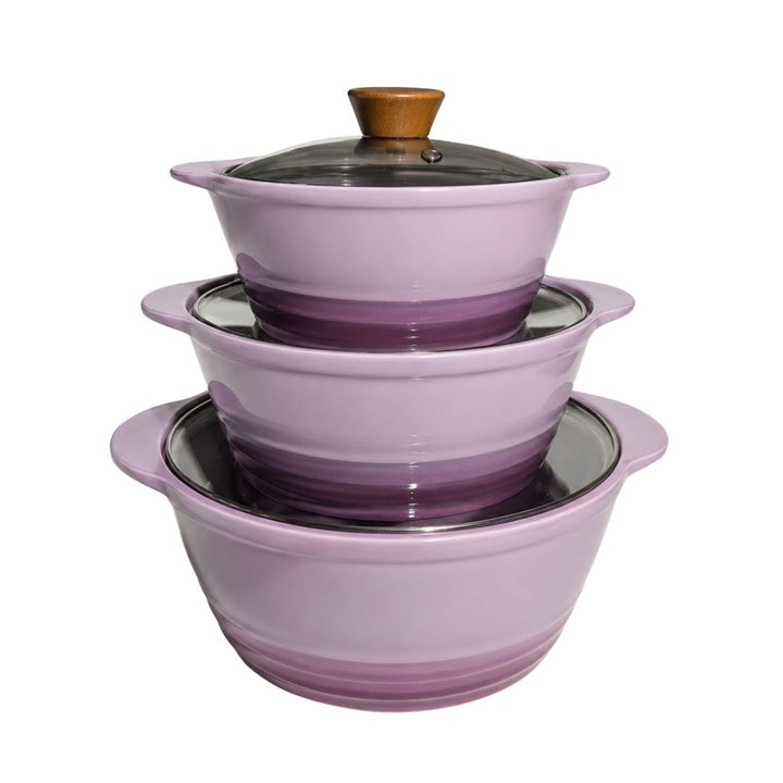 Gradient Casserole Pot Set - 3Pc