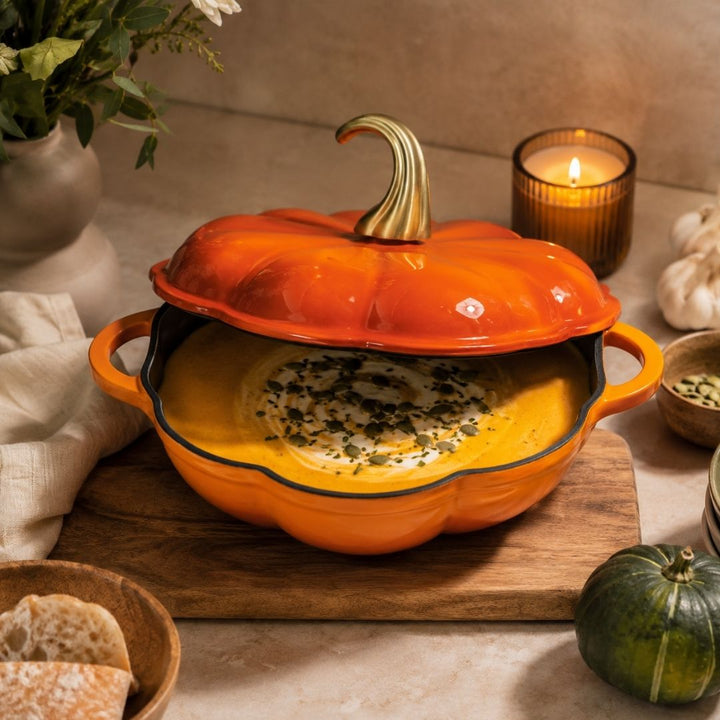 Cast Iron Saucepan - Pumpkin - 26cm