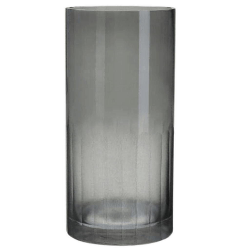 Flower Vase - Glass Gray 20cm