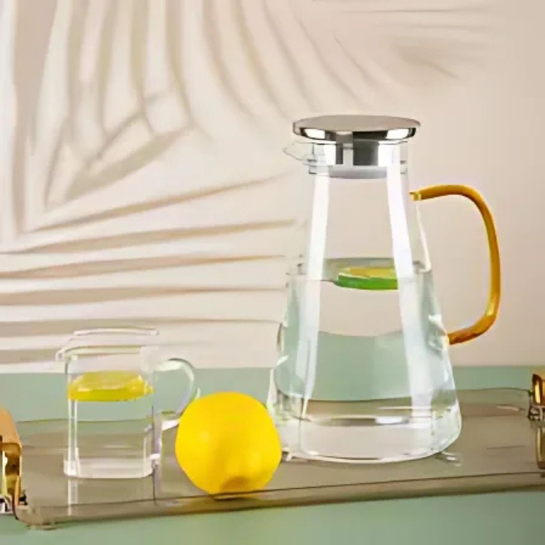 Borosilicate Glass Kettle with Gold handle - 1.8l