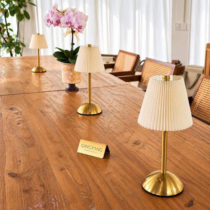 Table Lamp - Classic with Gold Base - 35cm