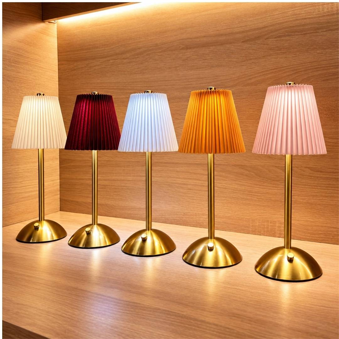 Table Lamp - Classic with Gold Base - 35cm