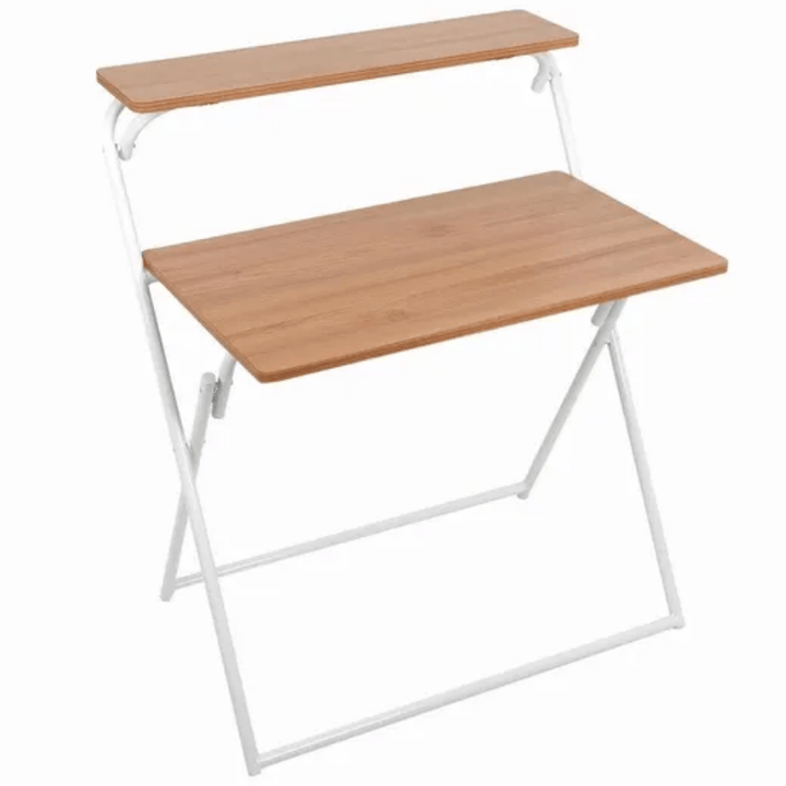 Fold Up Study Desk - Wood Top