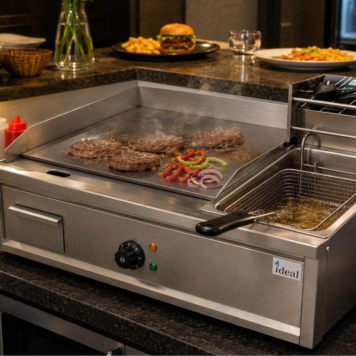 Electric Griddle & Fryer - 2 in 1 Cooking Station