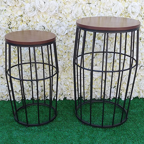 Server Table Side Server Tables - Bennet Side Table Set Round Black – Ahmeds Textiles