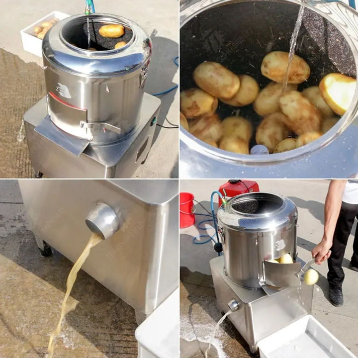 Electric Potato Peeler Machine - Stainless Steel