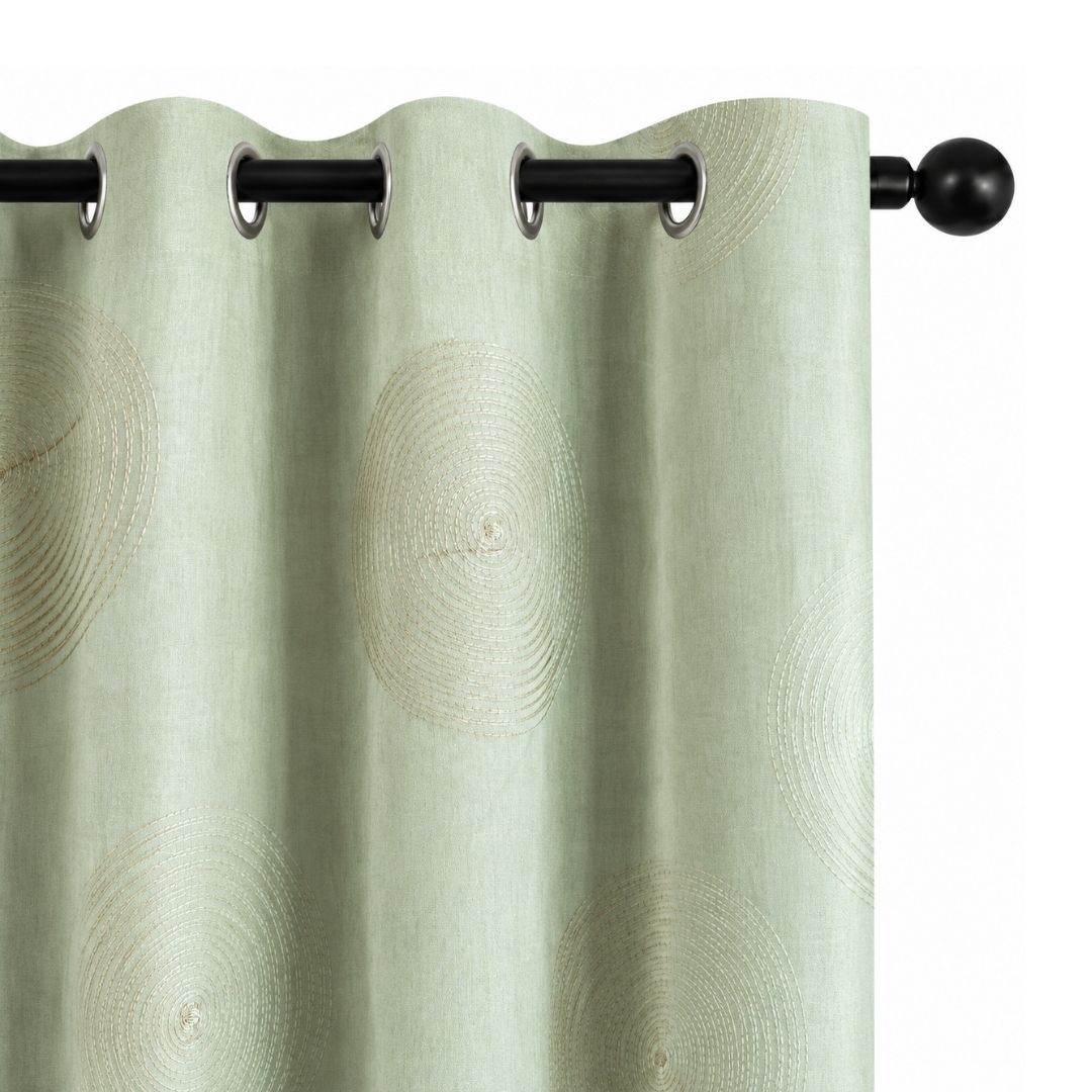 Polysilk Circles - Ready Made Curtain