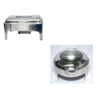 Chafing Dish - Flat Top With Window Silver