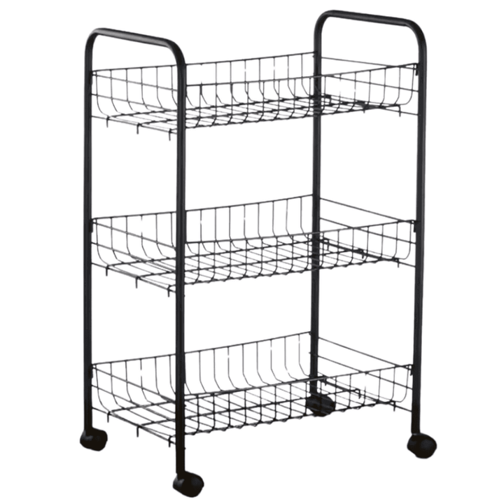 Storage Cart - Fruit and Veggies Black