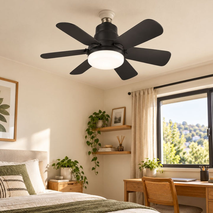 Ceiling Fan - Mini with LED Light – 52cm