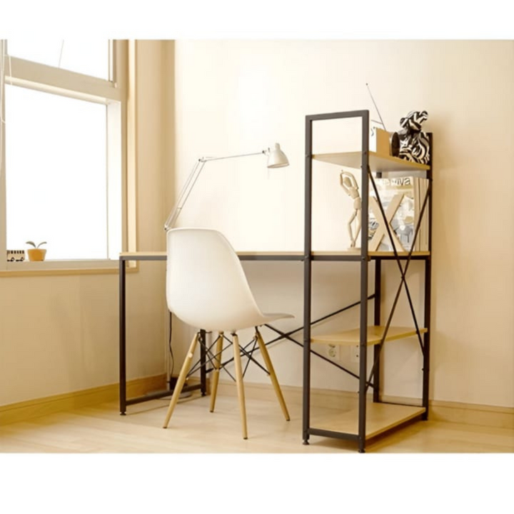 Oslo Office Desk with Side Storage Shelves