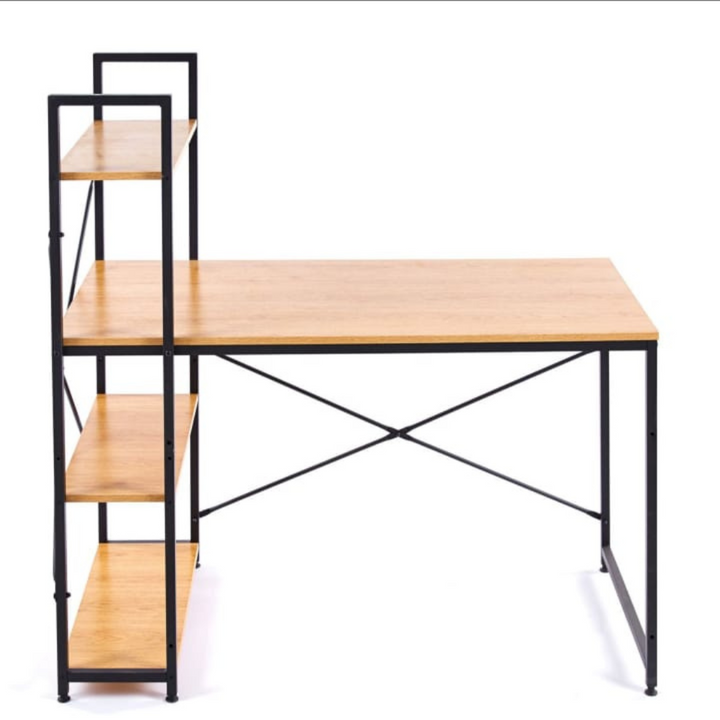 Oslo Office Desk with Side Storage Shelves