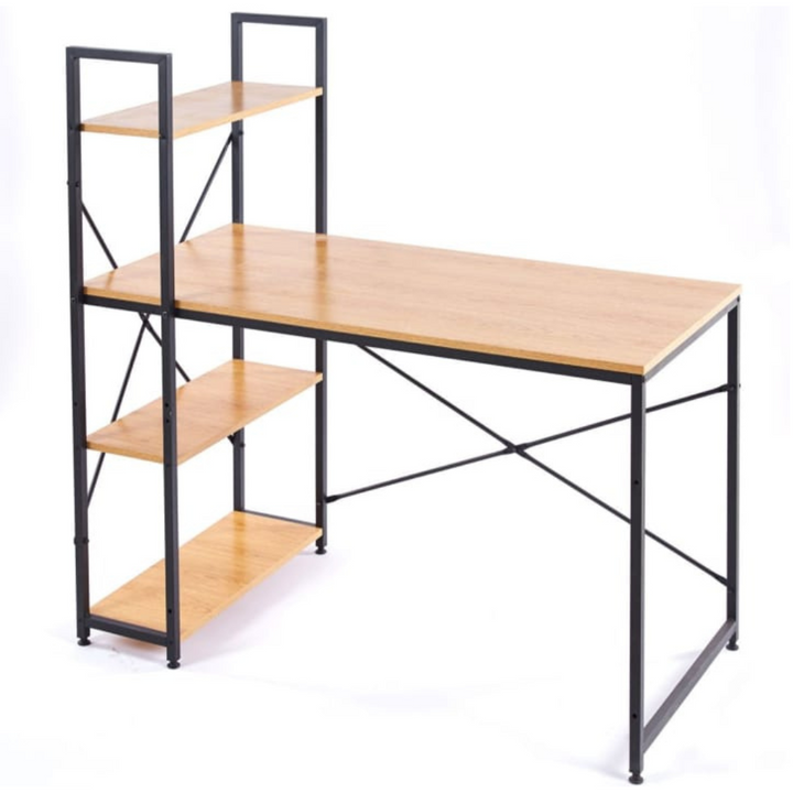 Oslo Office Desk with Side Storage Shelves