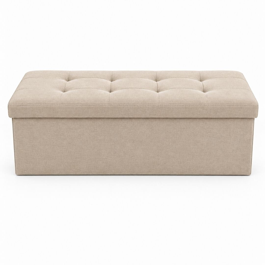 Storage Ottoman - Padded Foldable Bench