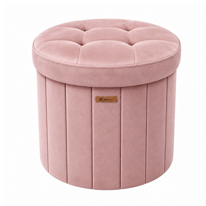 Storage Ottoman - Round Tufted