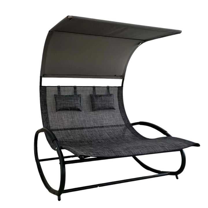 Rocker Garden Chair - 2 Seater Grey