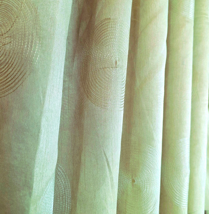 Polysilk Circles - Ready Made Curtain