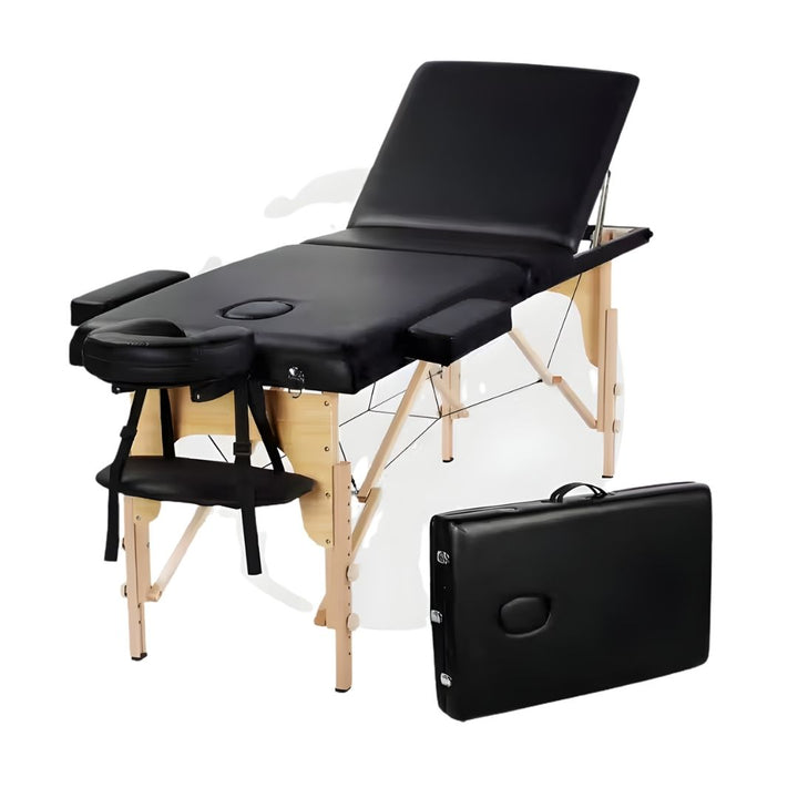 Foldable Spa Massage Bed with Wooden Frame