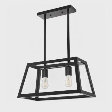 Pendant Light - Black Rectangular Glass / PEN716