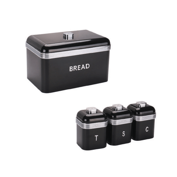 Bread Bin & Canister Set - Retro Series