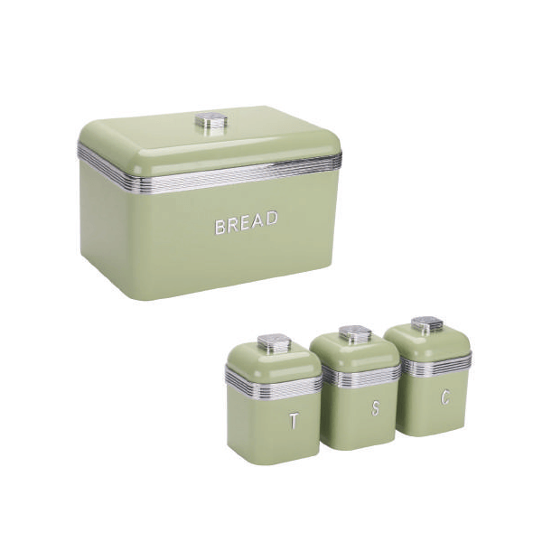 Bread Bin & Canister Set - Retro Series