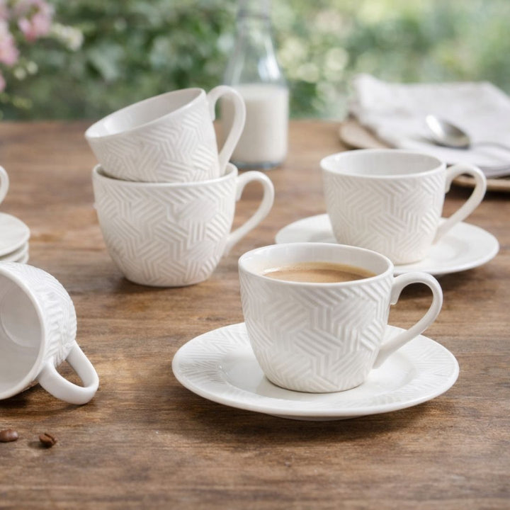 Aztec Cup & Saucer Set – 6 Piece