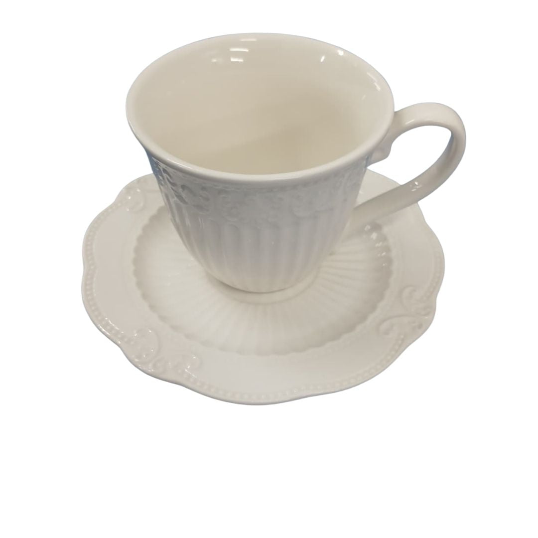 Vintage Coffee Cup & Saucer Set – 6 Piece