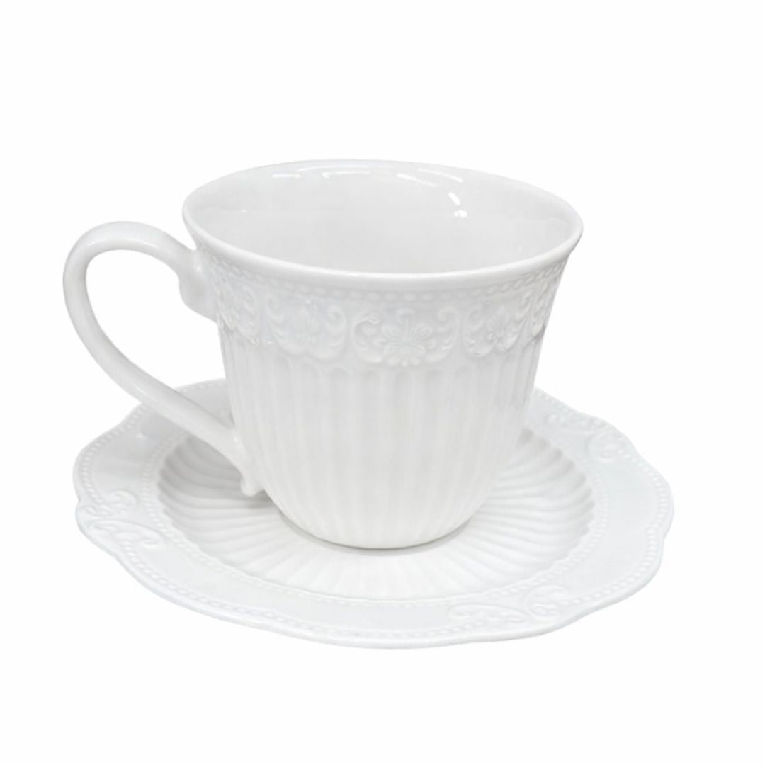 Vintage Coffee Cup & Saucer Set – 6 Piece