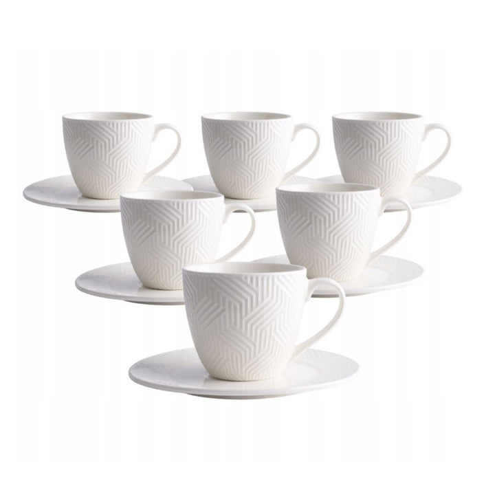 Aztec Cup & Saucer Set – 6 Piece