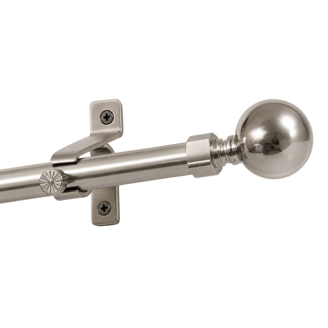 Curtain Rod Finials - Plain Ball - Dual Pack - 32mm